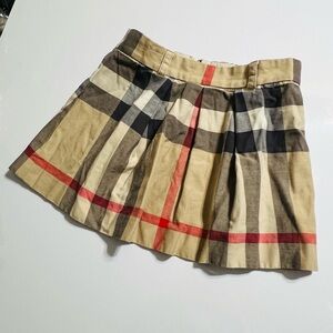 Burberry Kids Checkered Cotton Skirt - Beige, Black Size 4y